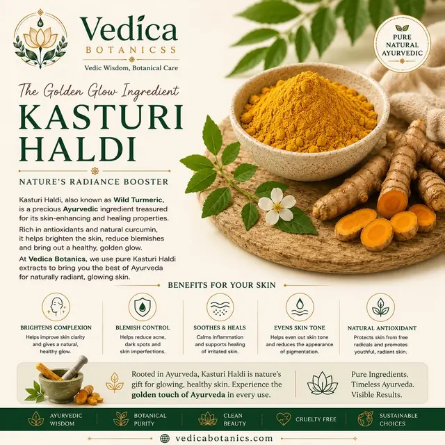 Kasturi Haldi benefits by Vedica Botanics